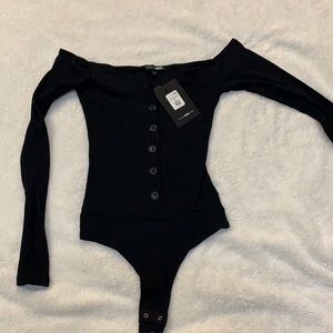 FashionNOVA “fool in love off shoulder bodysuit”